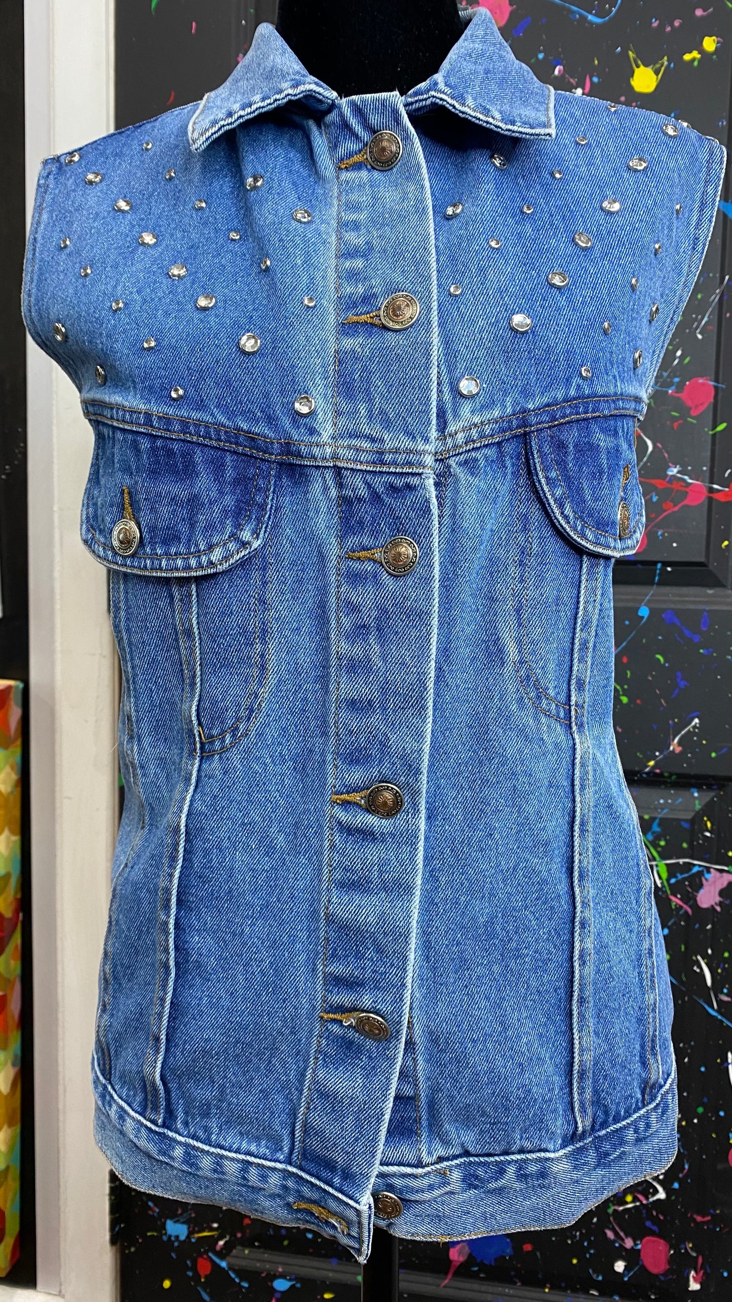 Vintage Denim Gem Vest (14)