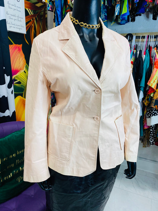 Vintage 100% Pink leather Jacket