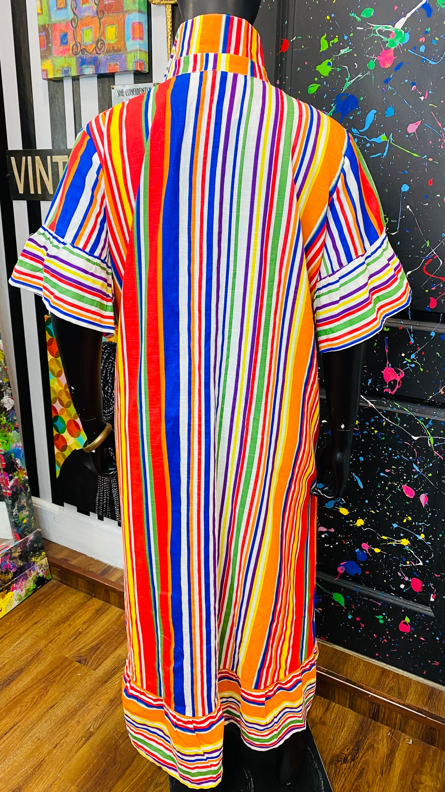 New w/ Tags Ashley Stewart Striped Hi- Low Dress (22/24)