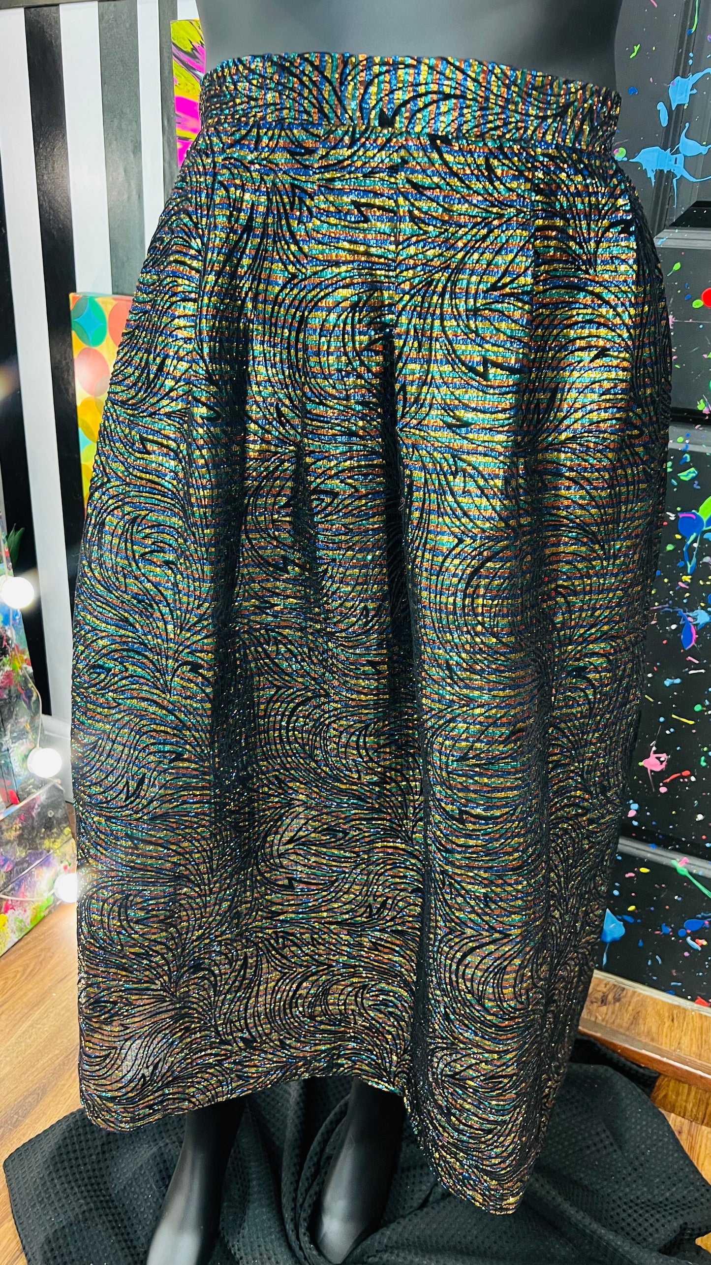 Vintage Shimmer Skirt w/ Pockets (20)