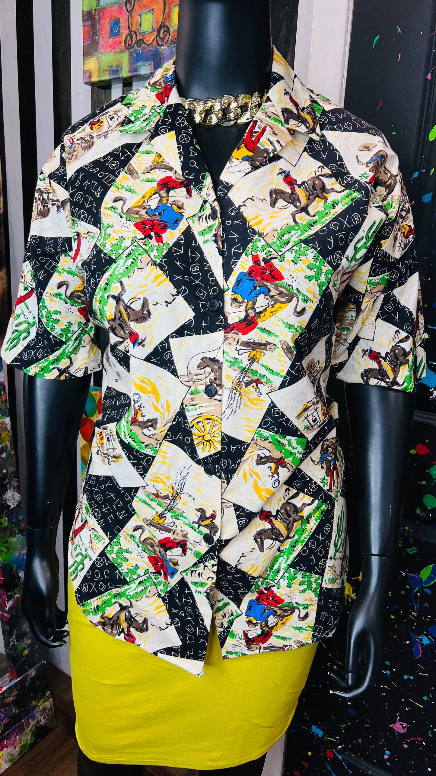 Vintage Cotton Cowboy Blouse (20)