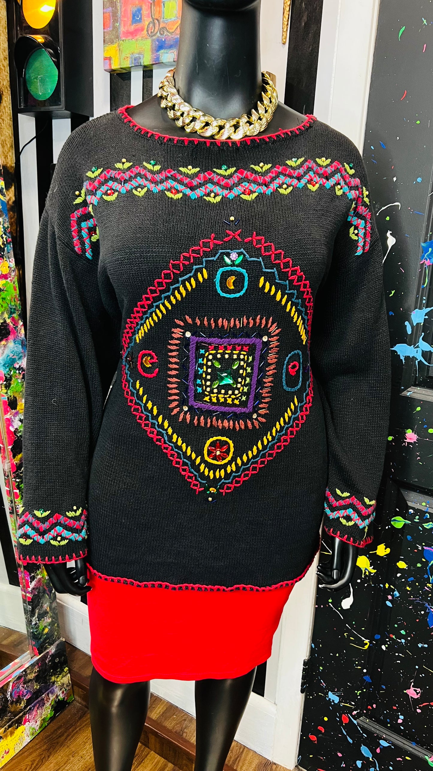 Vintage Carole Little Knitted Sweater (22)