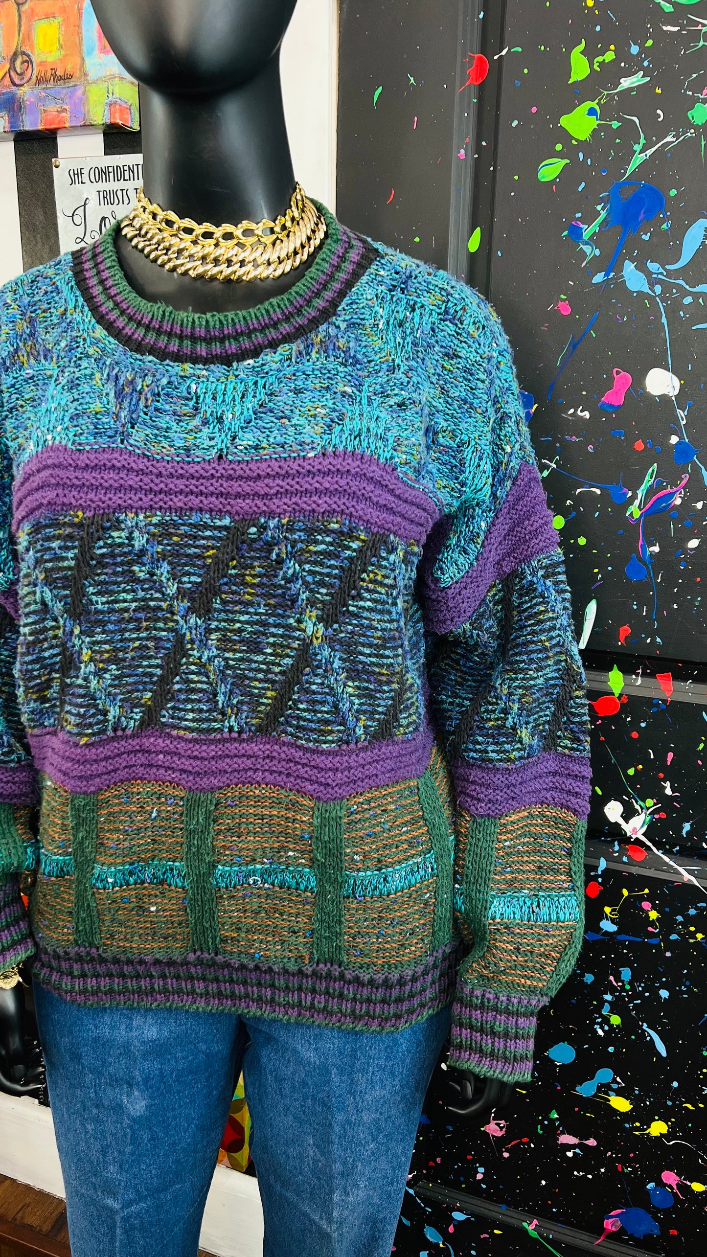 Vintage Heavy Knit Sweater (24)