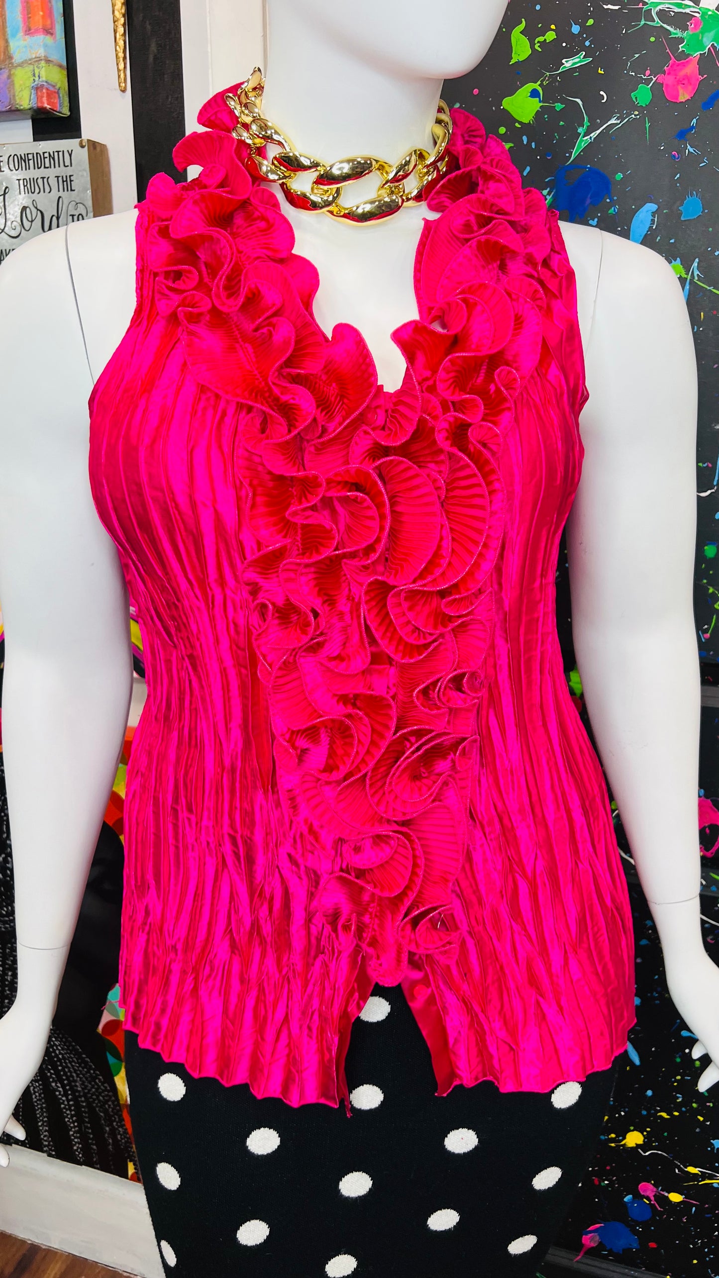 Vintage Y2K Pink Sleeveless Blouse (18/20W)