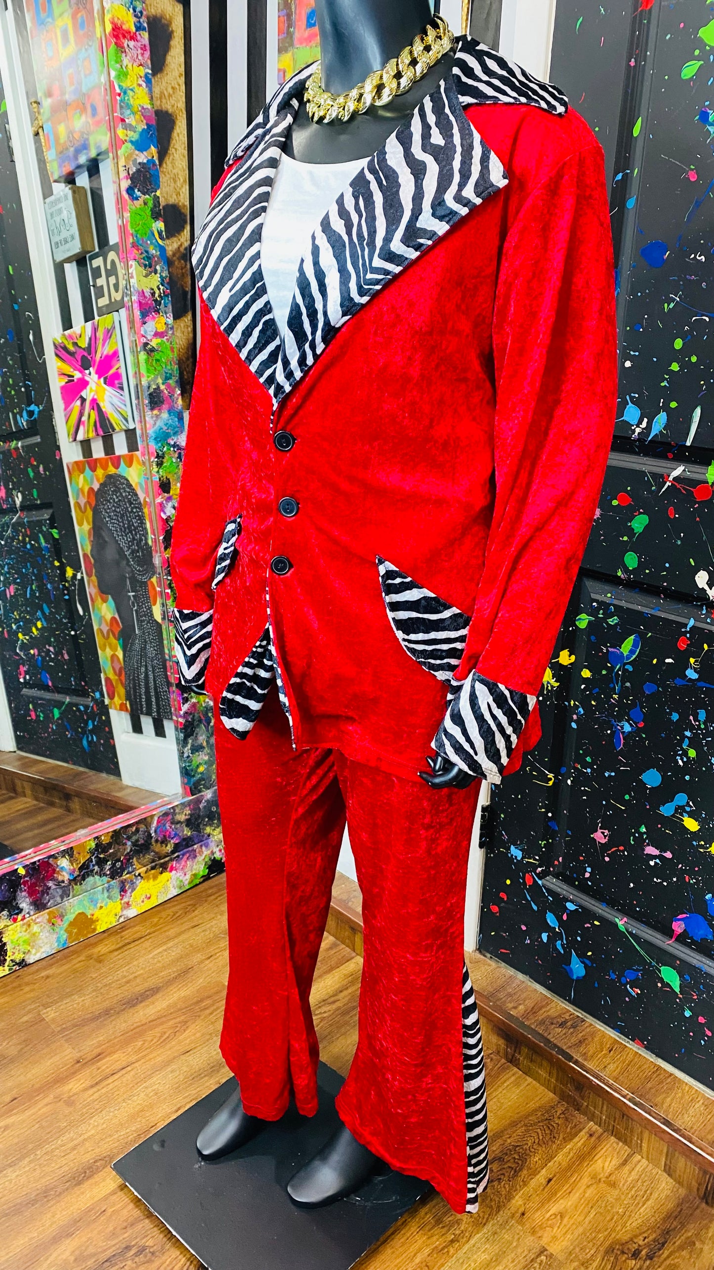 Red & Zebra Pants Set (22)