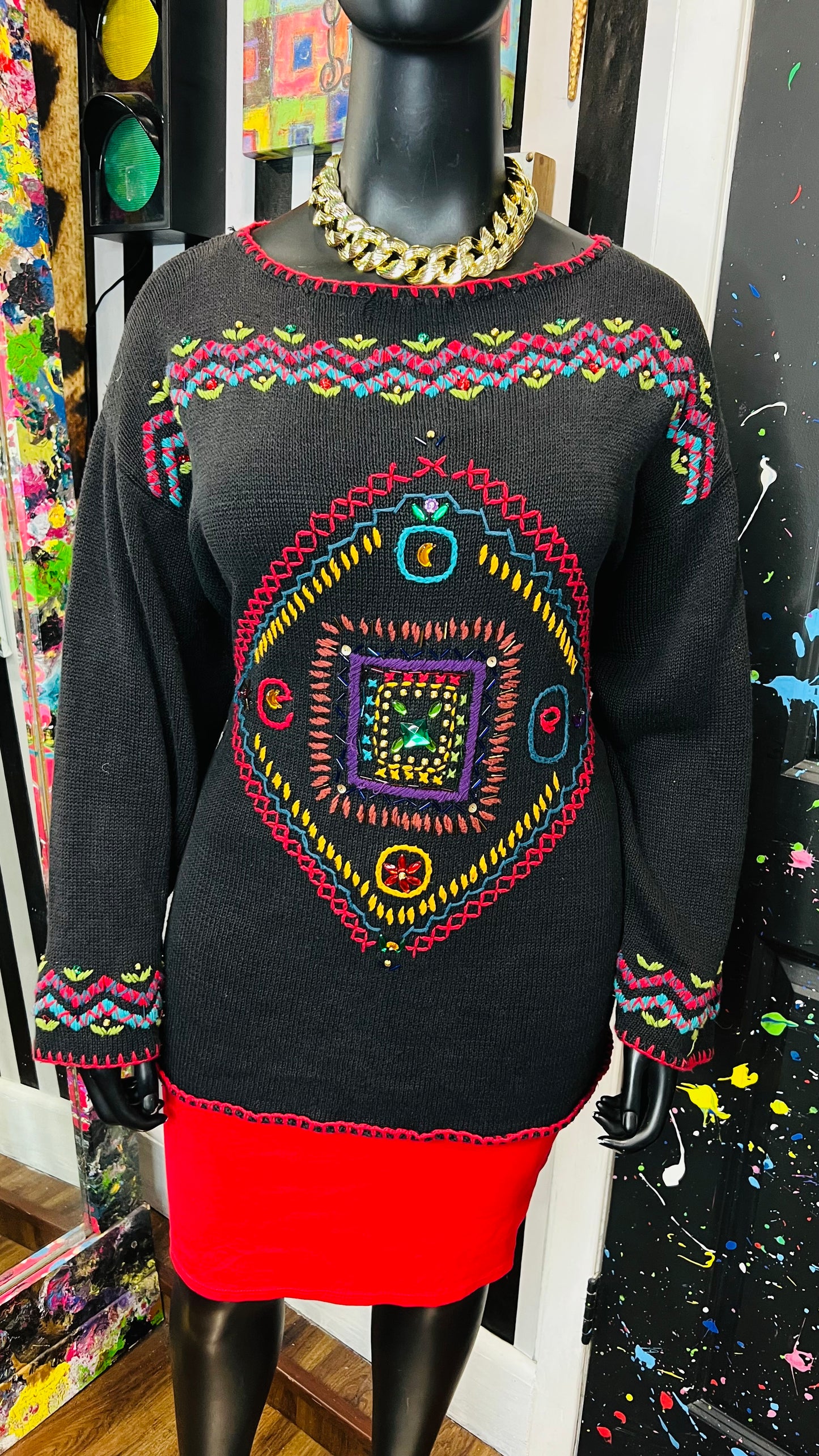 Vintage Carole Little Knitted Sweater (22)