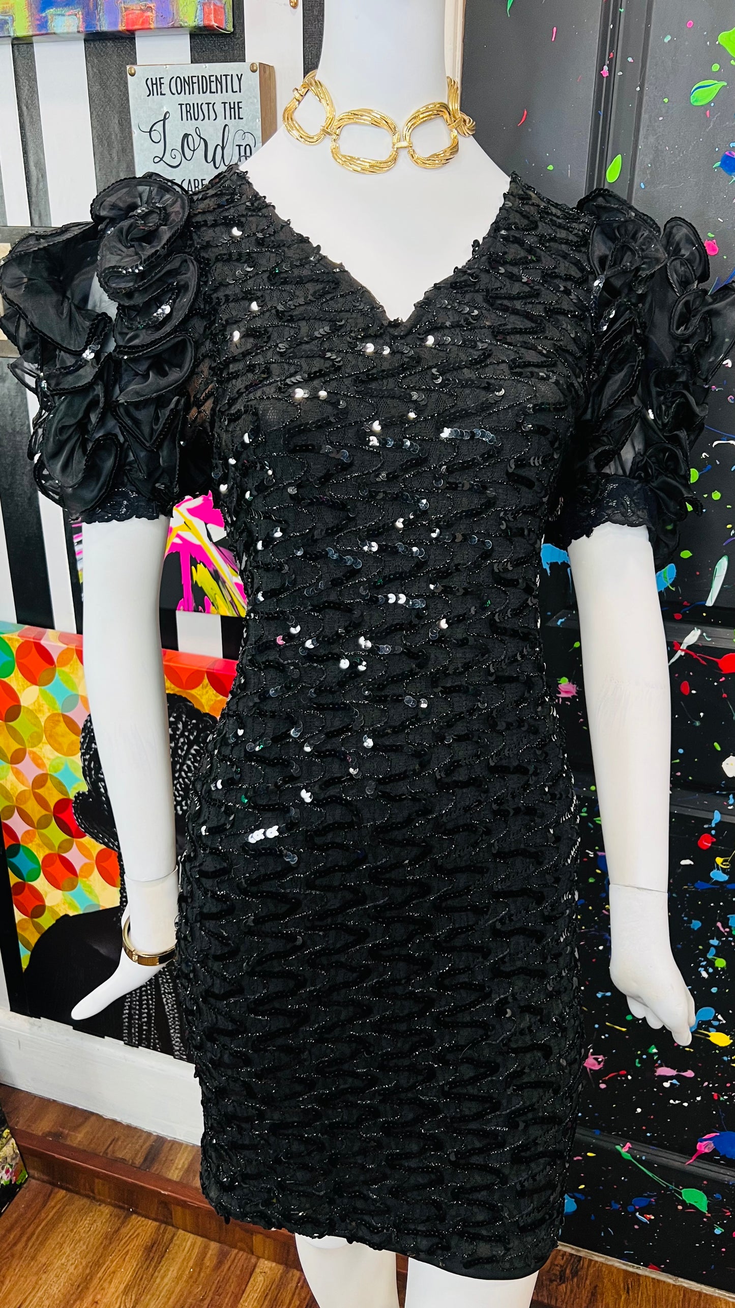 Vintage Sequin Formal Dress (14)