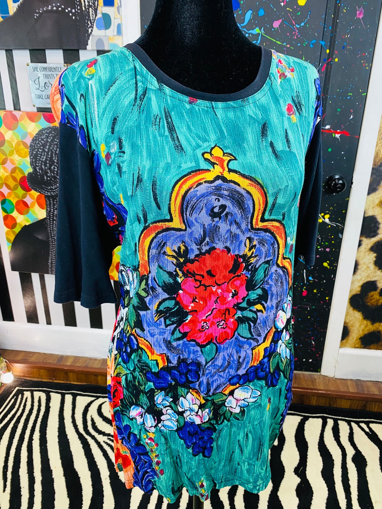 Vintage Carole Little Short Sleeve Blouse