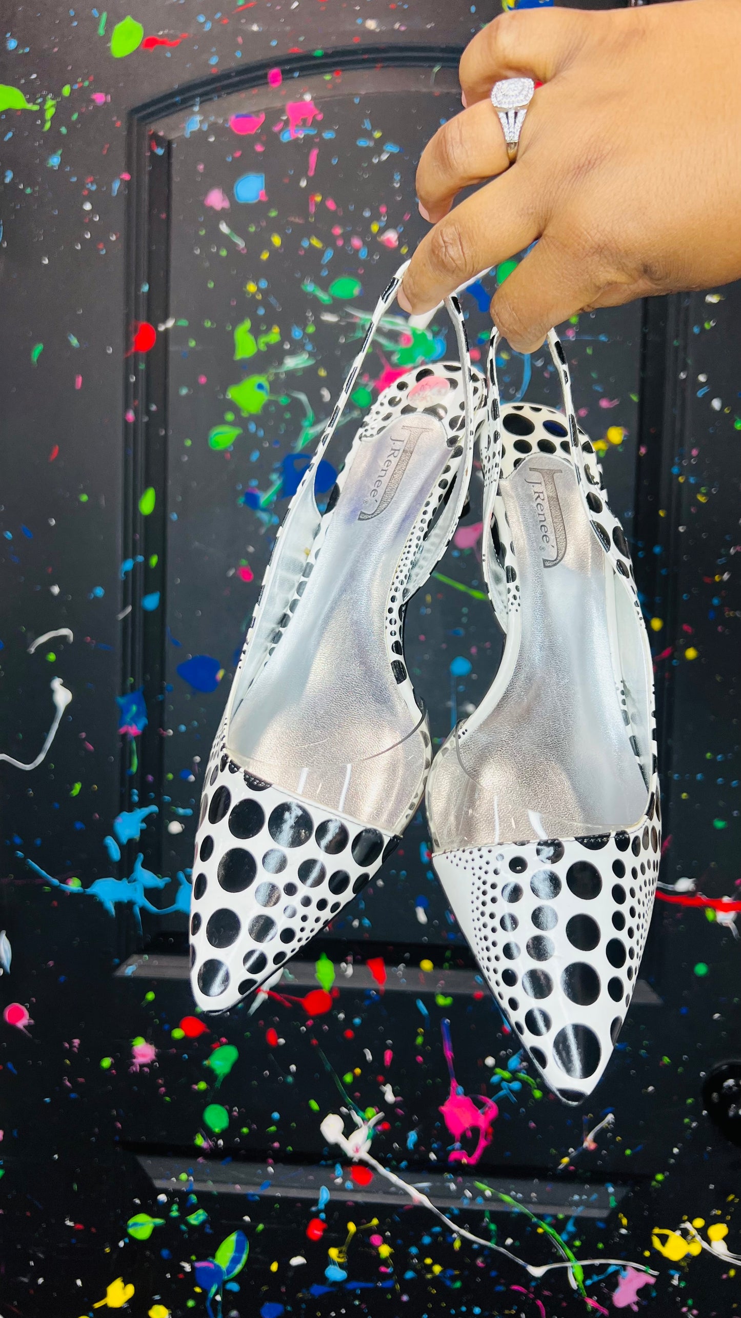 Vintage Polka Dot Sling Back Heels - Never Worn(10)