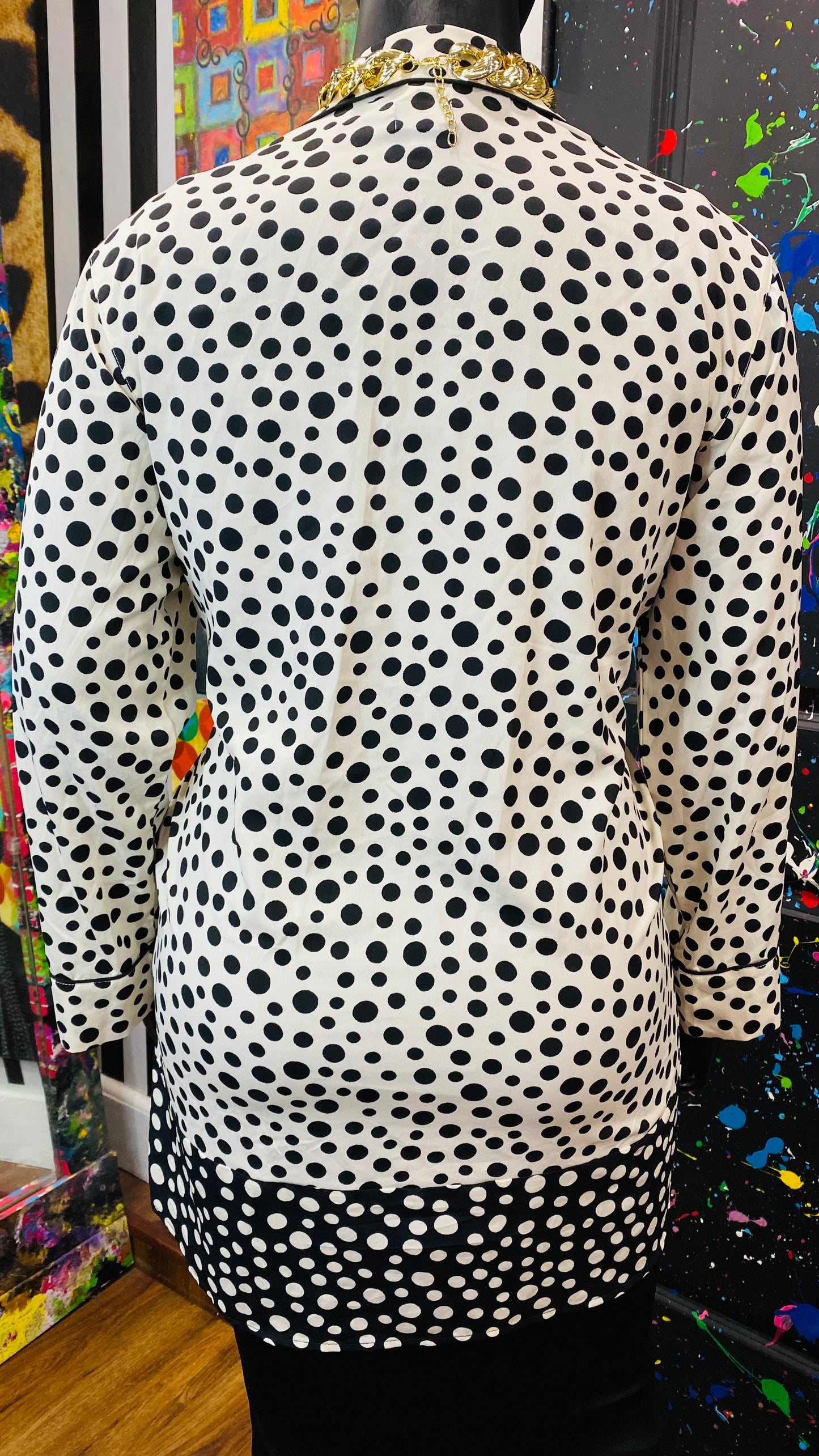 Black & White Polka Dot Blouse (16)