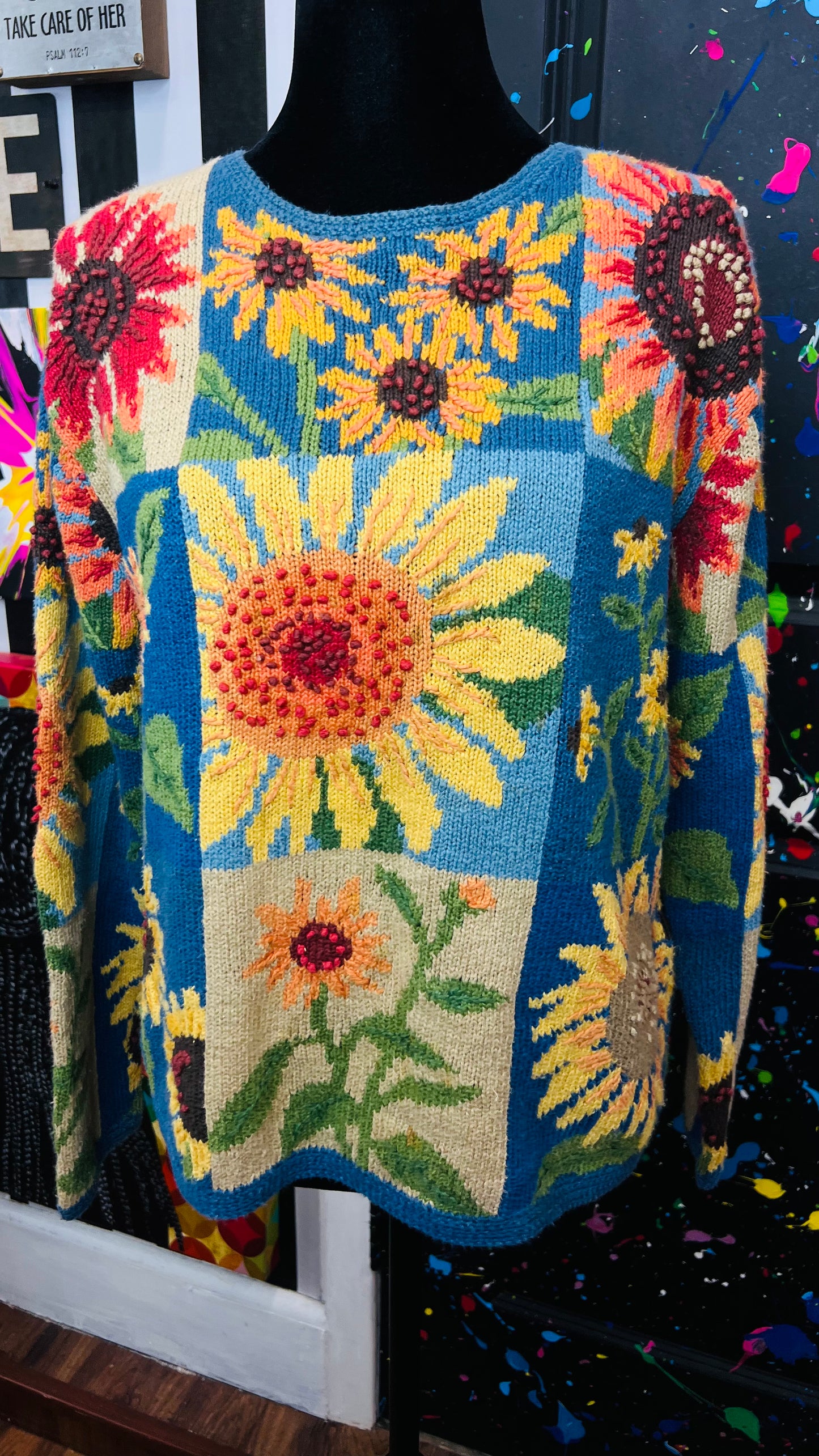Vintage Sunflower Sweater (14)
