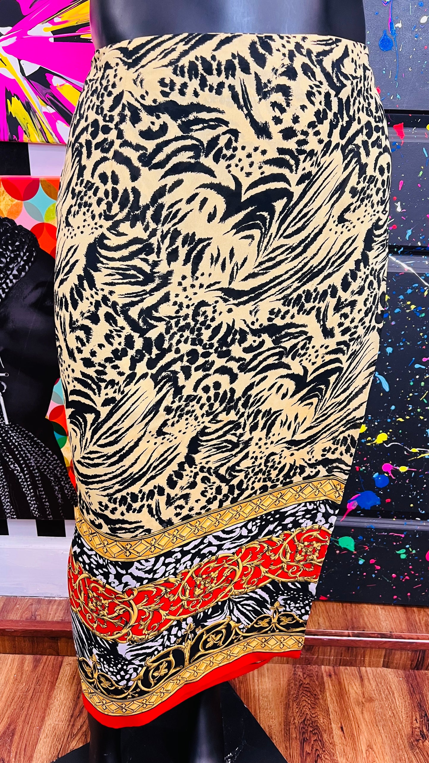 Vintage Animal Print & Nautical Print Skirt (22)