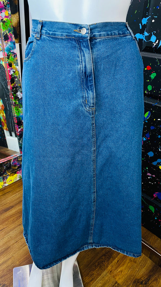 Vintage Denim Skirt (22W)