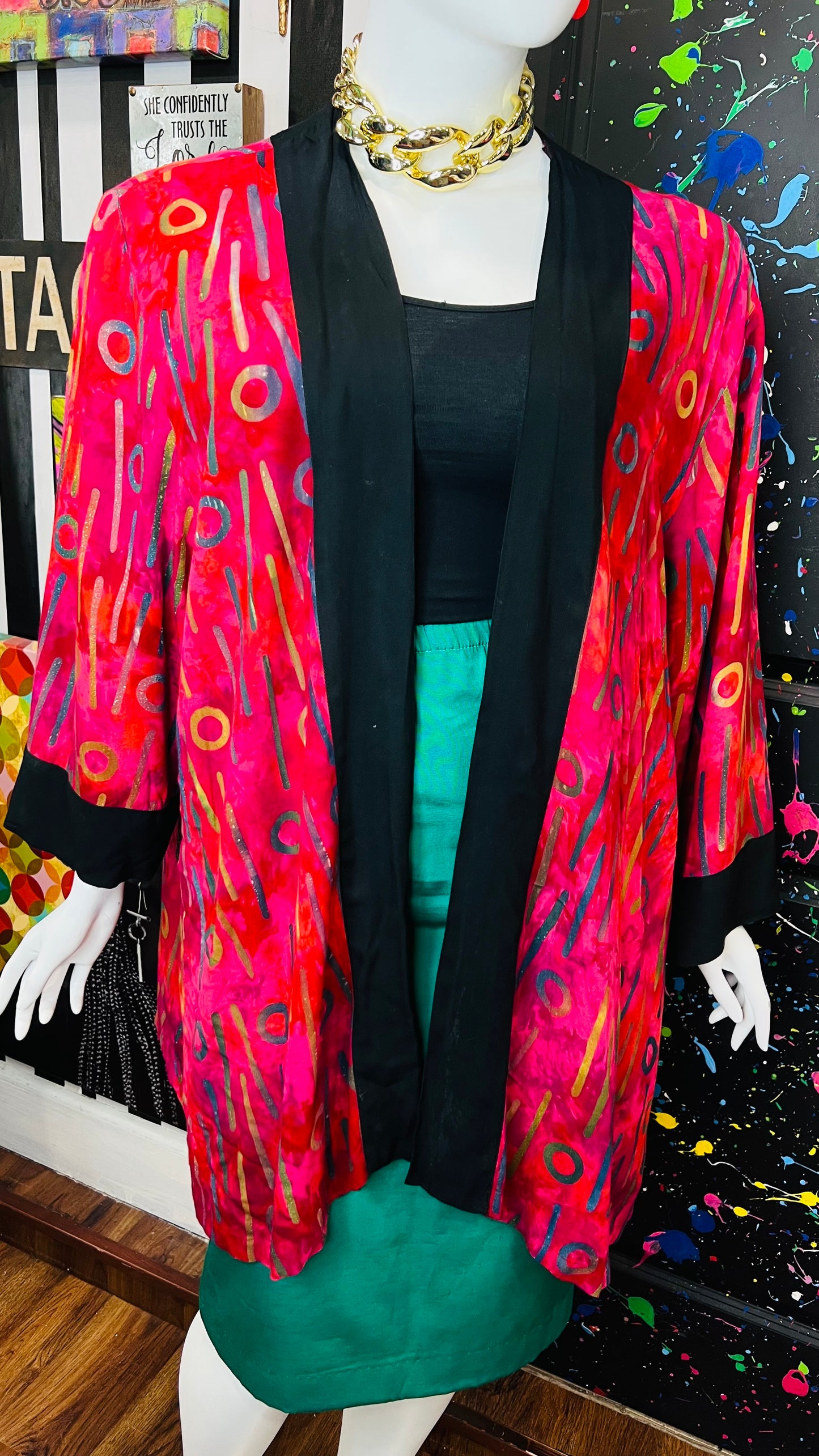 Rayon Abstract Duster (OS)