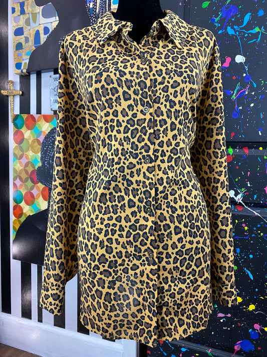 Vintage Motto Long Sleeve Blouse
