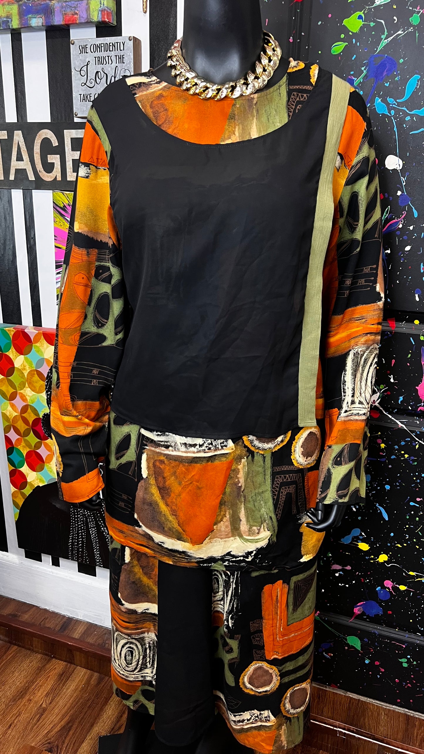 Vintage 90’s Abstract Skirt Set (22)