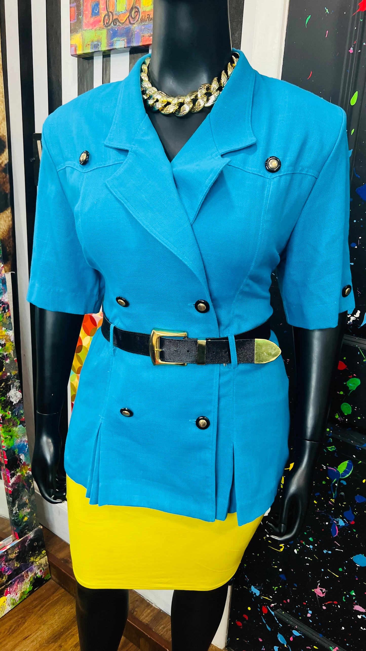 Vintage Blazer Blouse w/ Belt (24W)