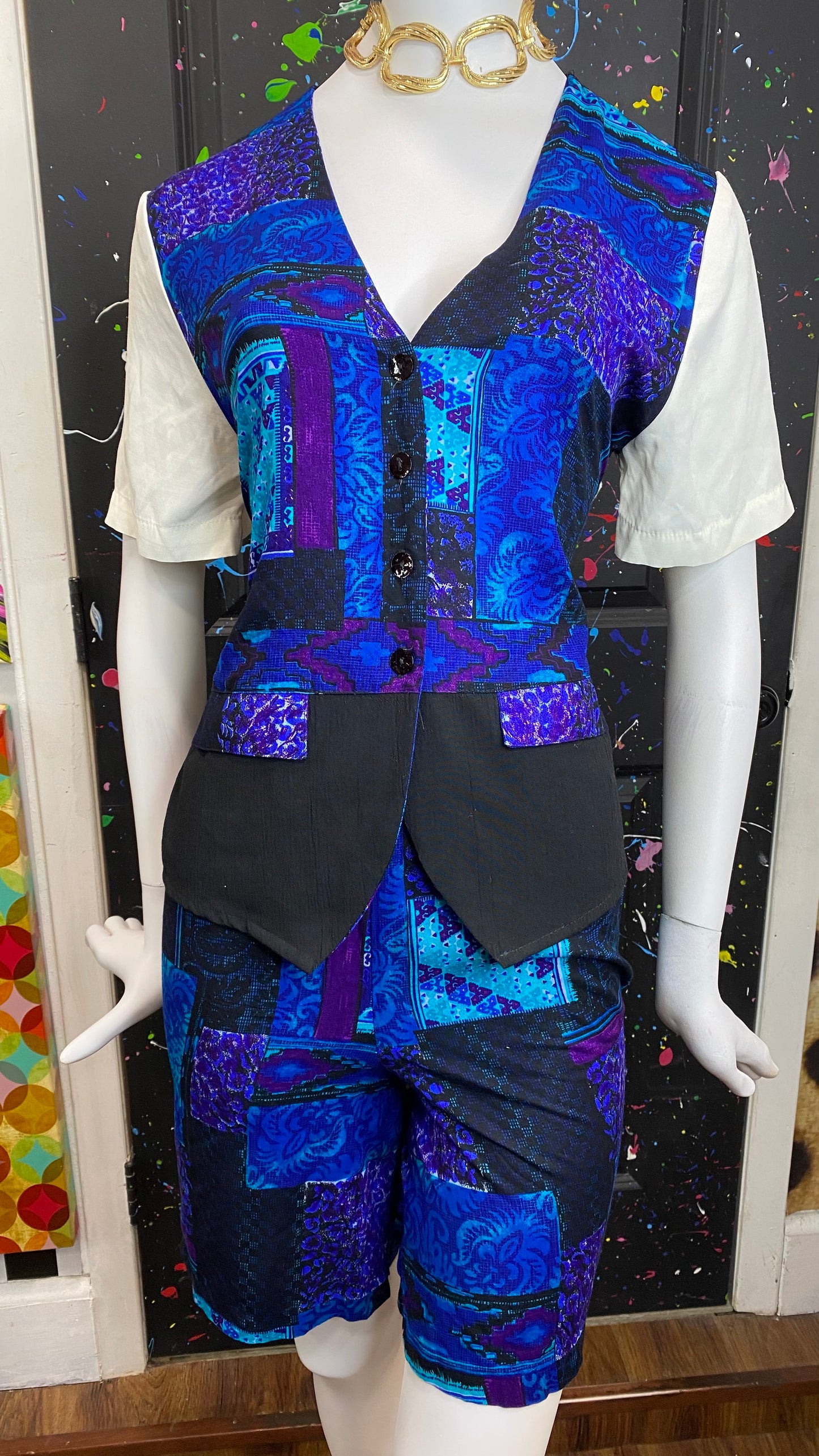 Vintage Abstract 90’s Shorts Set (12)