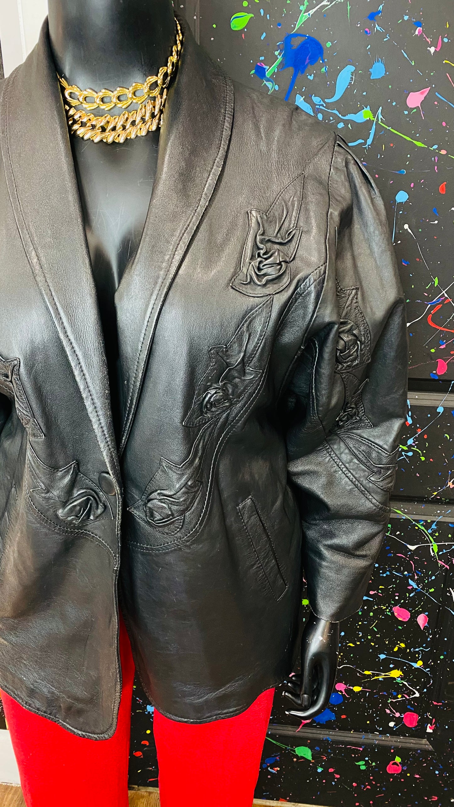 Vintage Rose Genuine Leather Jacket (16)