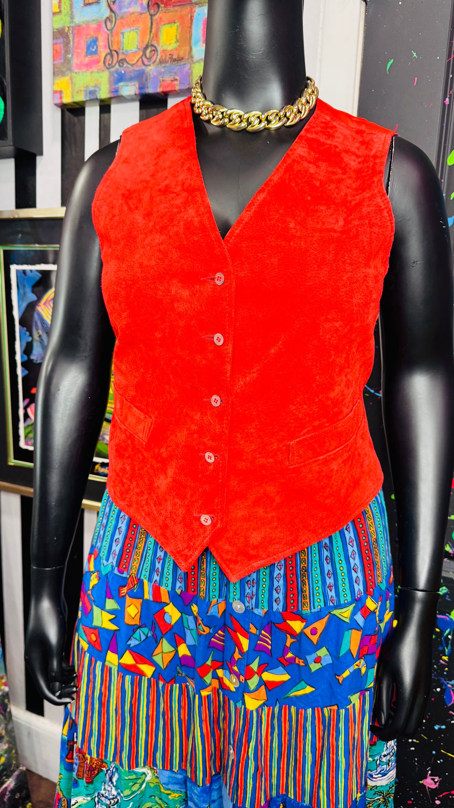 Vintage Suede Genuine Leather Vest (12)