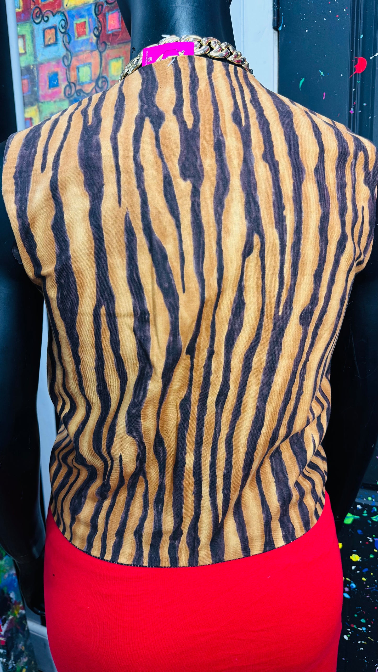Vintage Animal Print Vest (12)