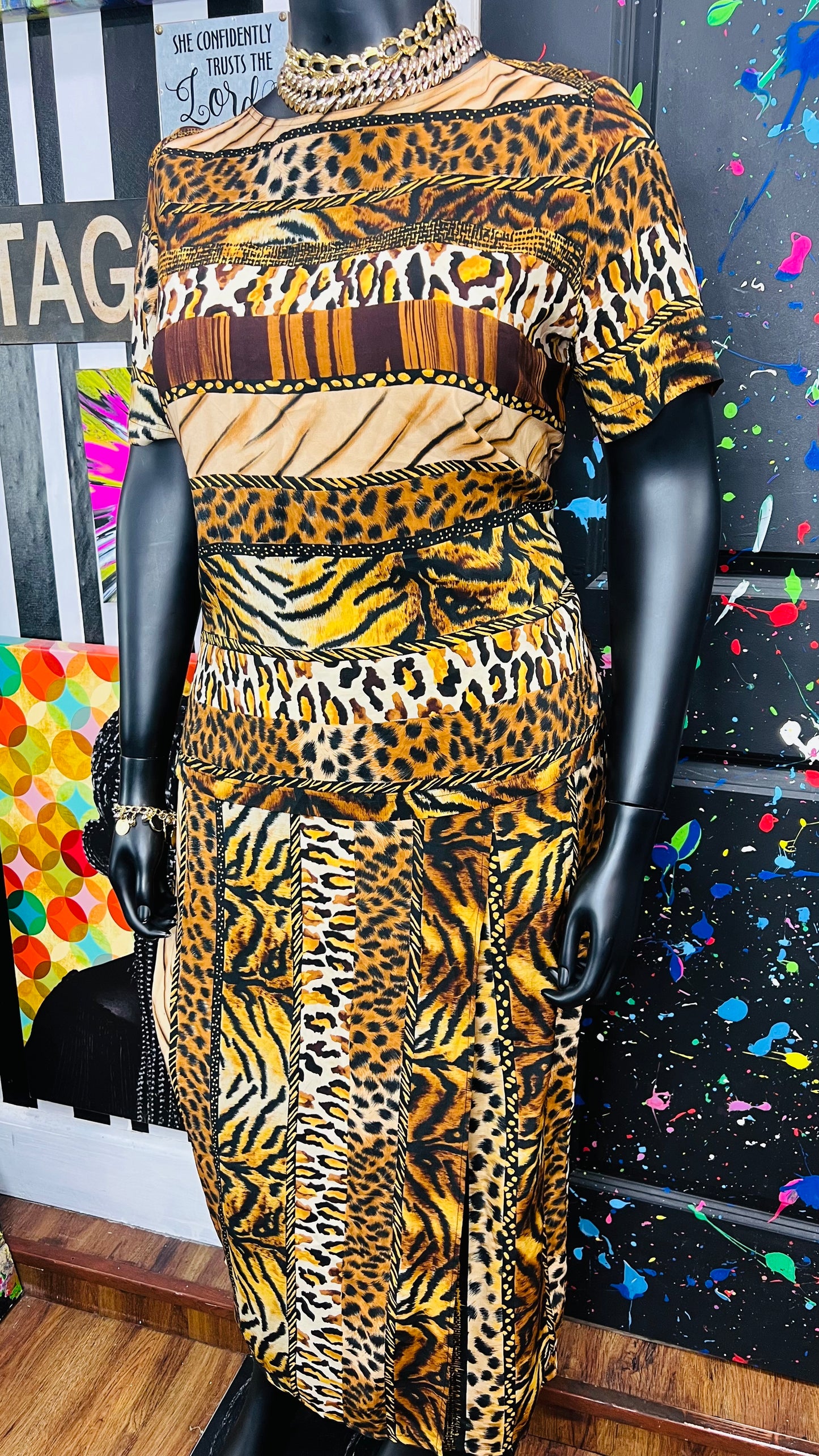 Vintage 100% Silk Diane Gilman Skirt Set (14)