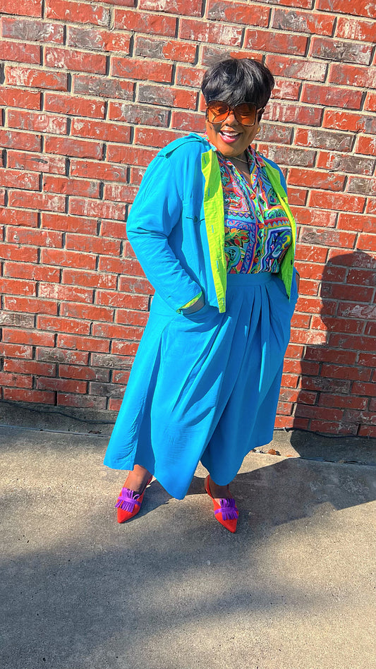 Vintage 2pc  Reversible Gauchos Set