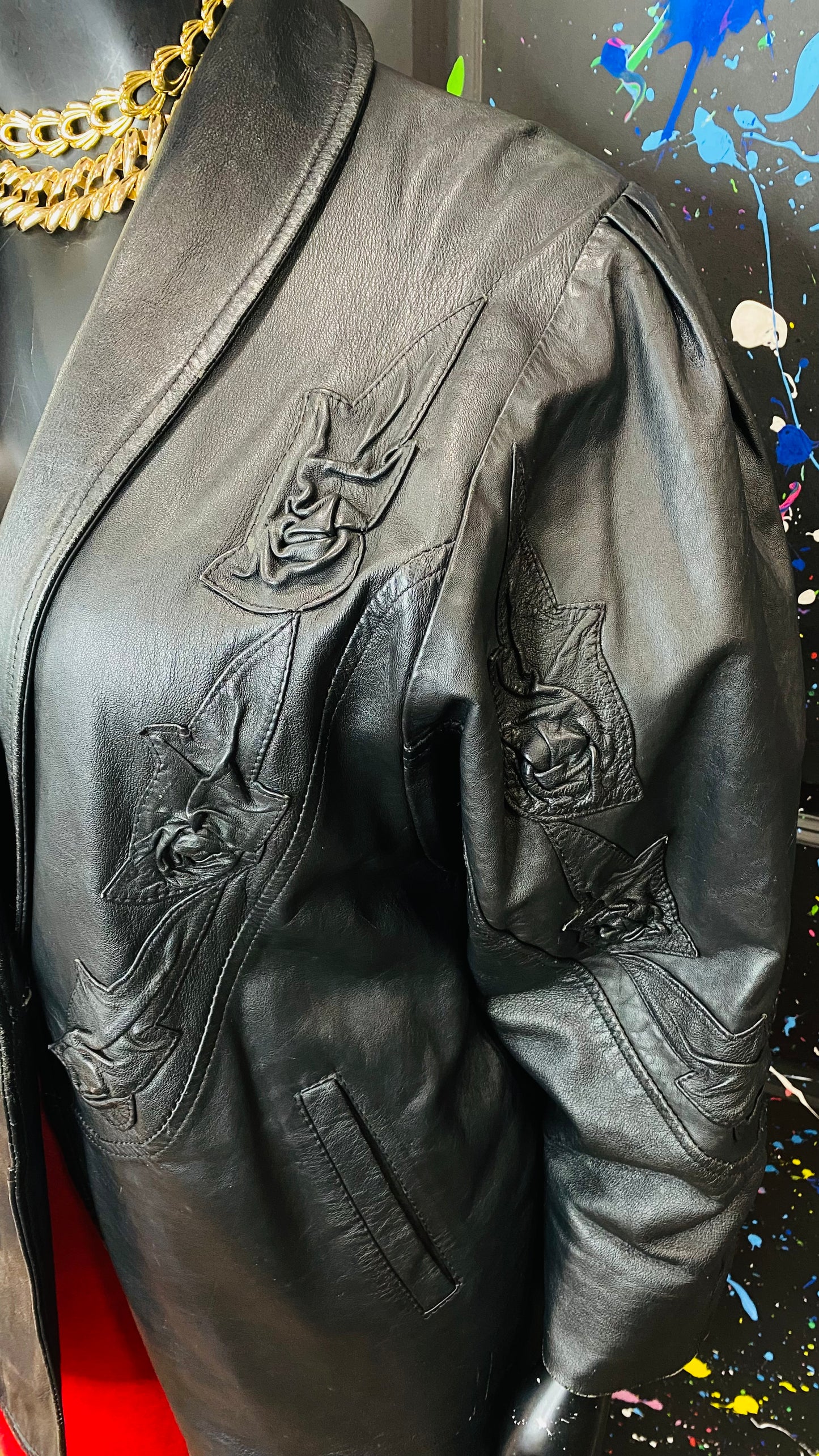 Vintage Rose Genuine Leather Jacket (16)
