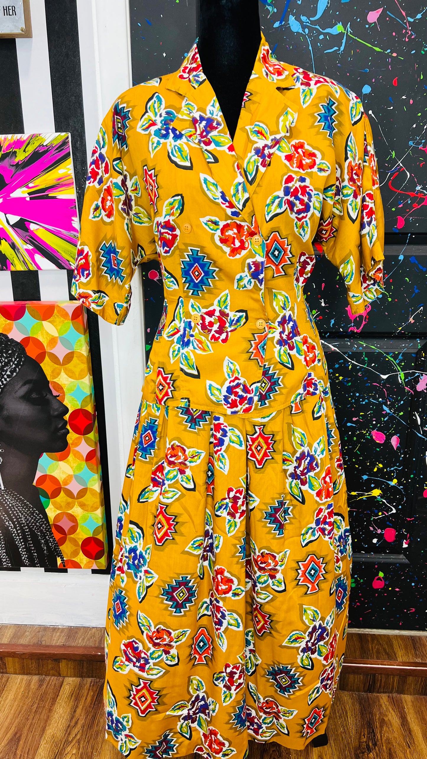 Vintage Chaus Rayon Skirt Set (12)
