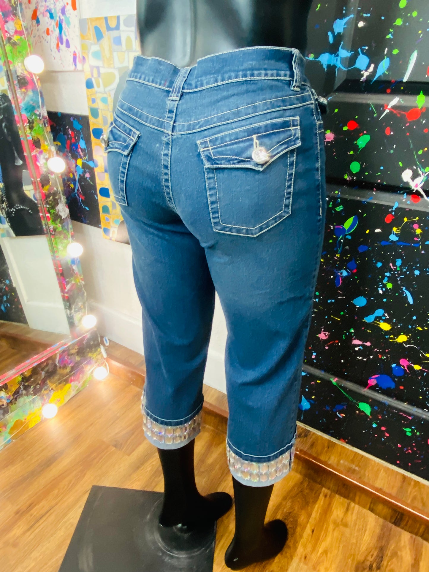 Vintage Denim Jewel leg Culottes