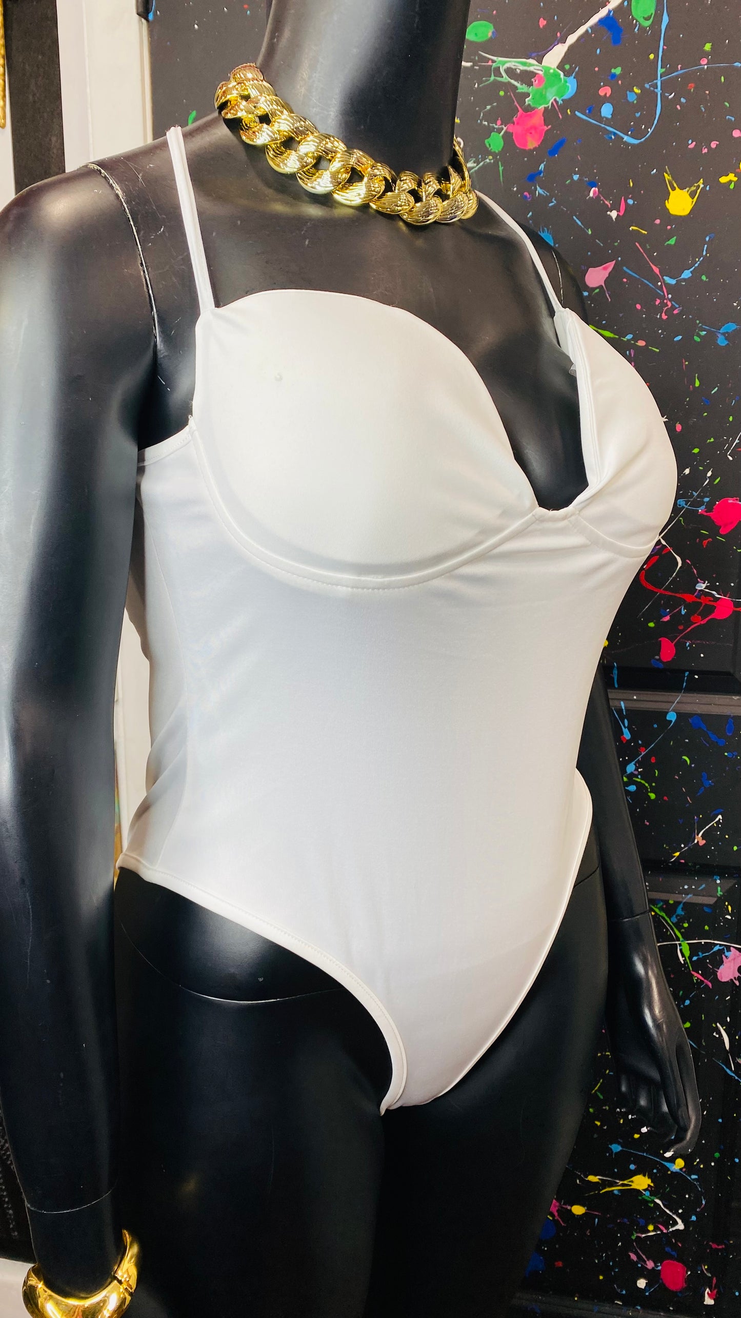New w/ Tags White Fringe Body Suit & Pants (16)