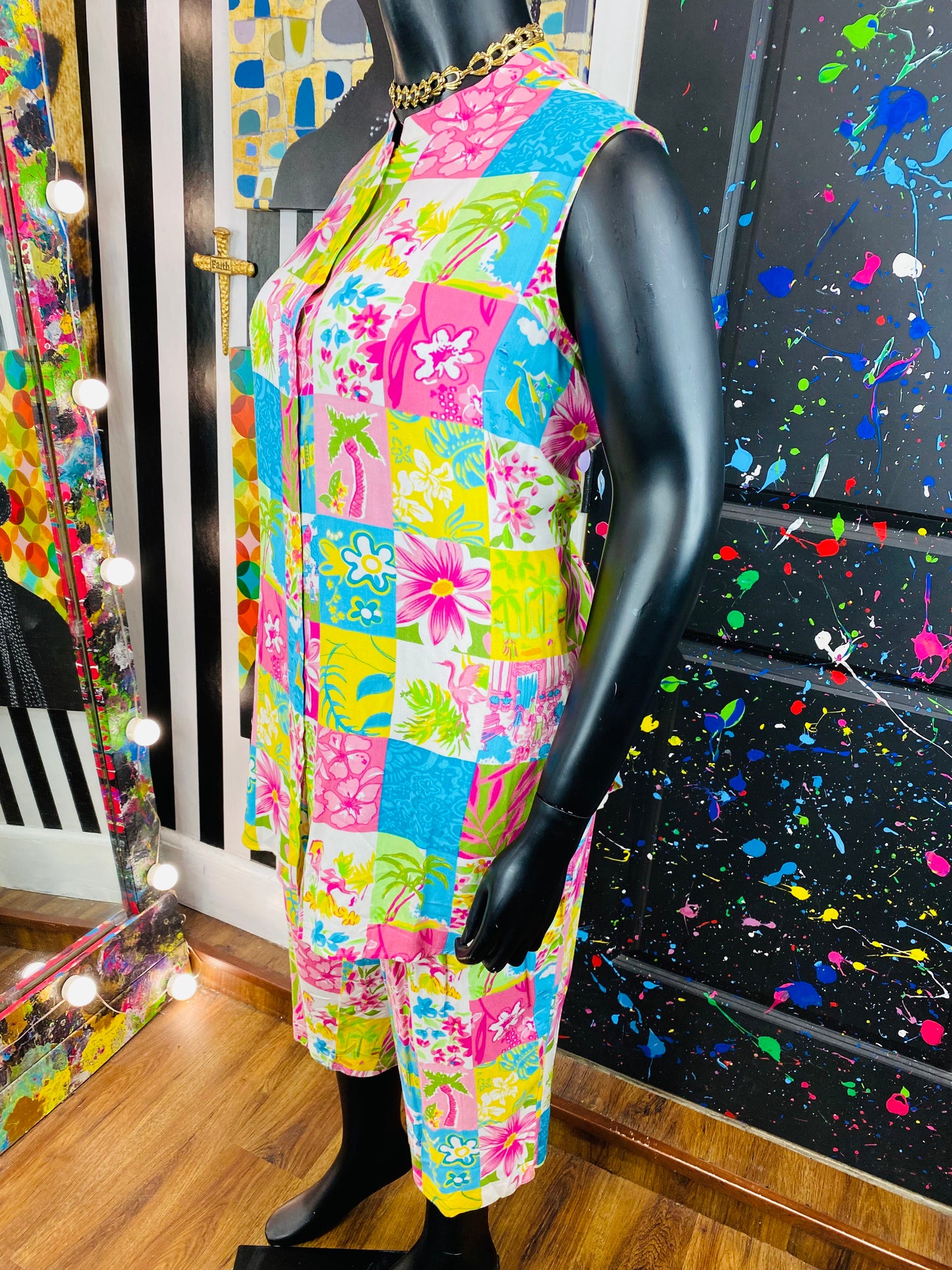 Vintage Sleeveless Pants Set