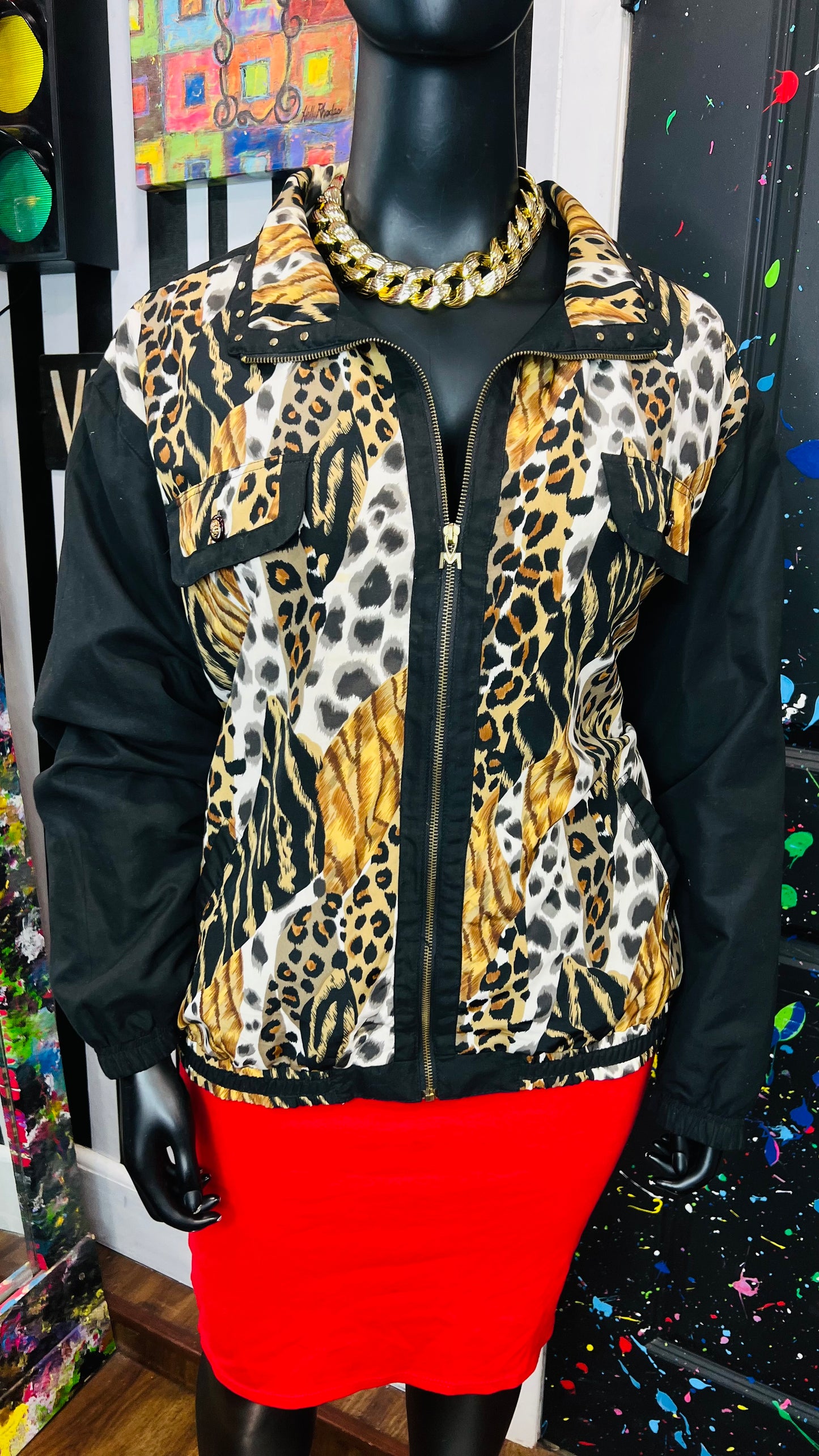 Vintage Animal Print & Stud Jacket (24)