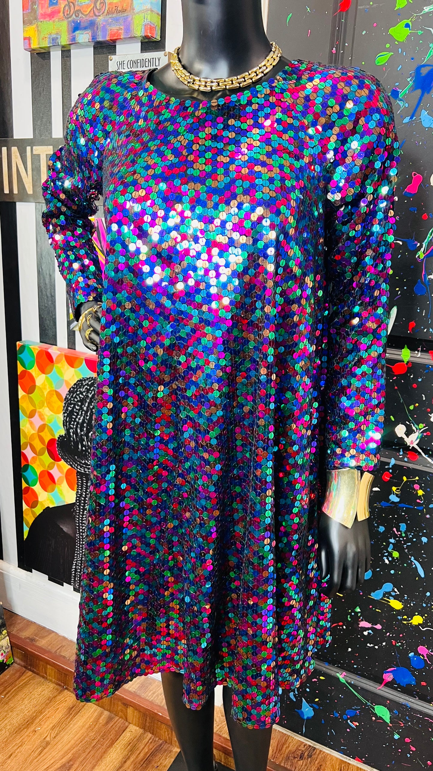 Vintage Sequin (Has Stretch) Circle Dress (14)