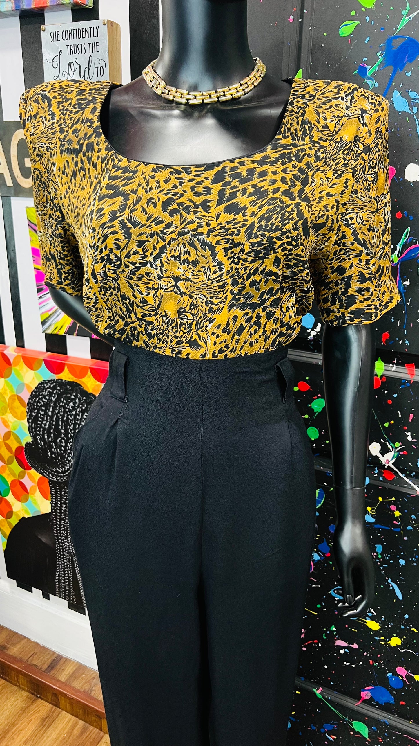 Vintage Cheetah Print Jumpsuit (14)