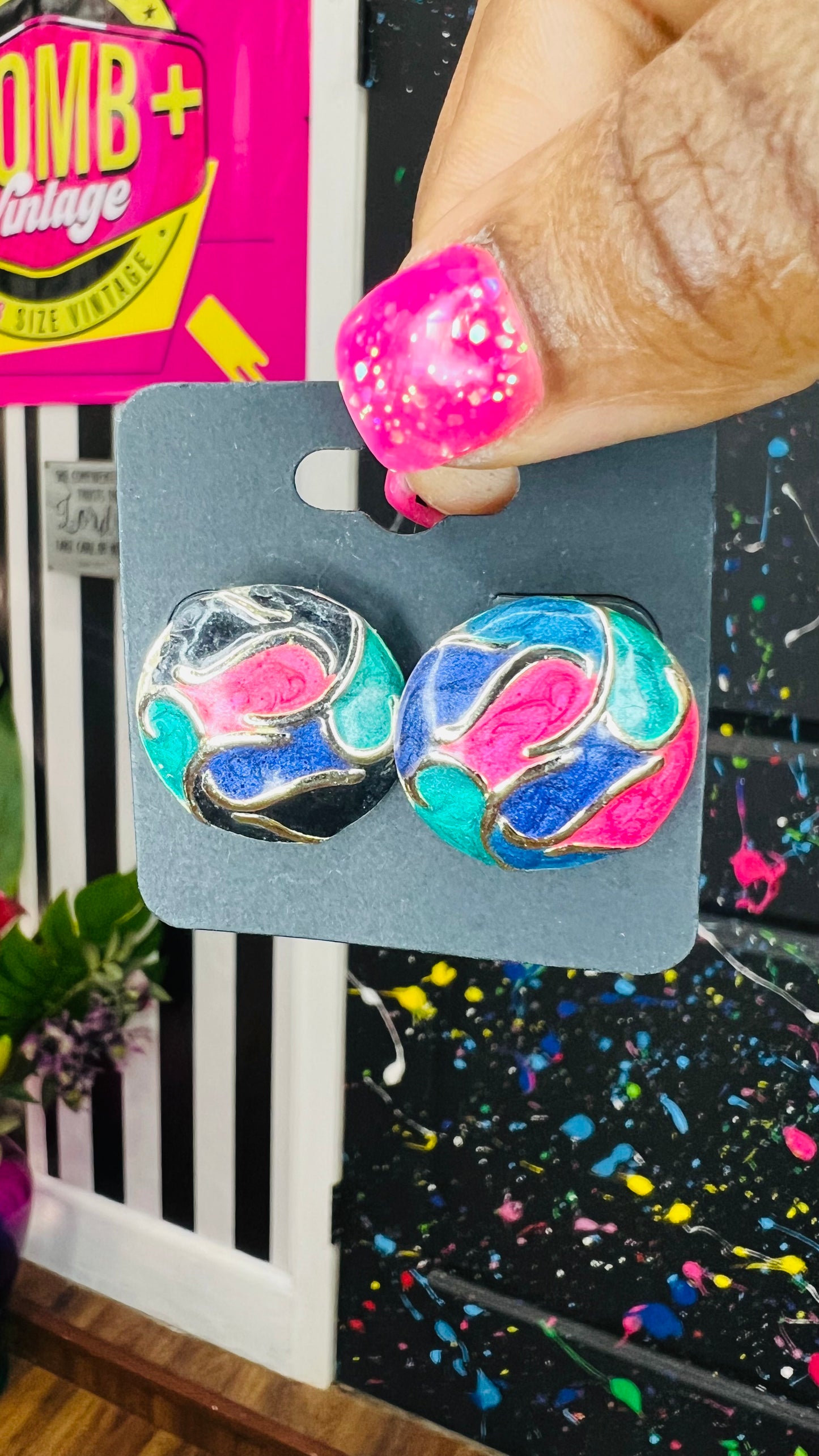 Vintage (metal) Post Back Earrings