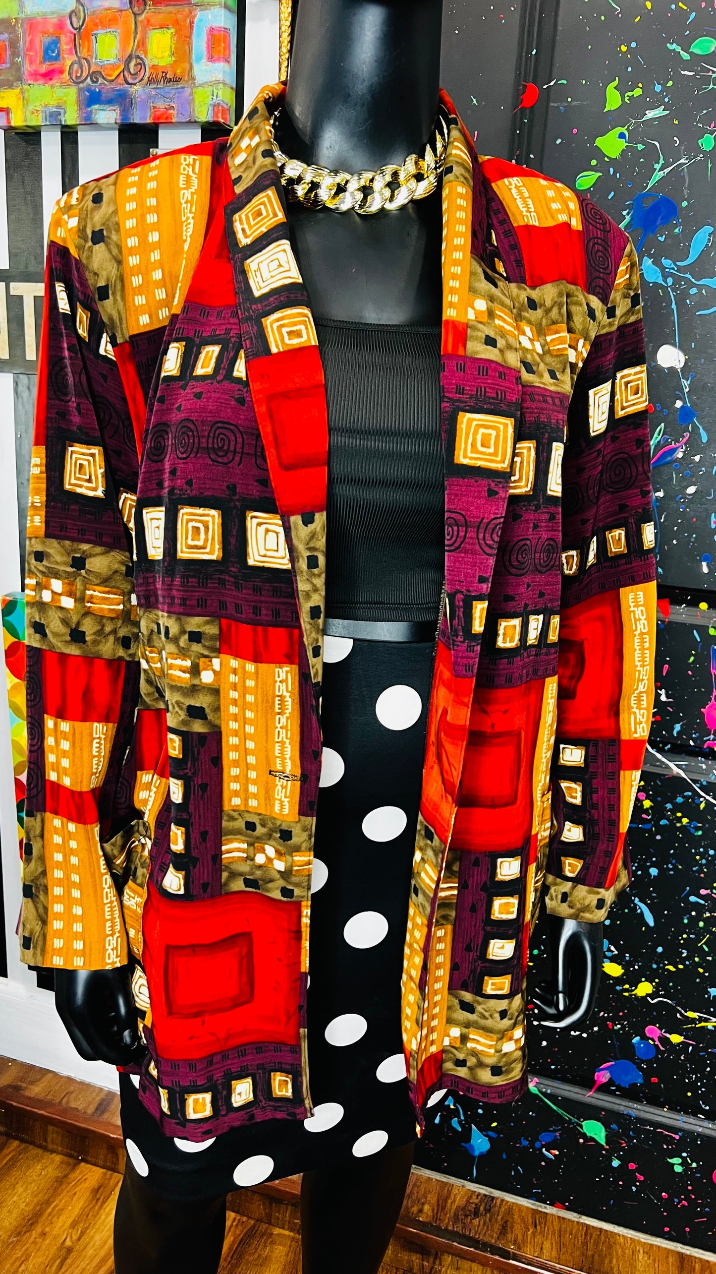 Vintage Abstract Blazer (24/26)