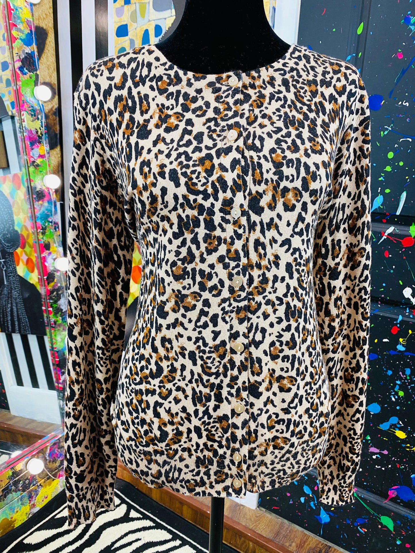 Vintage Animal Print Lightweight Sweater