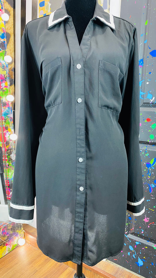 Vintage Black Long Sleeve Blouse