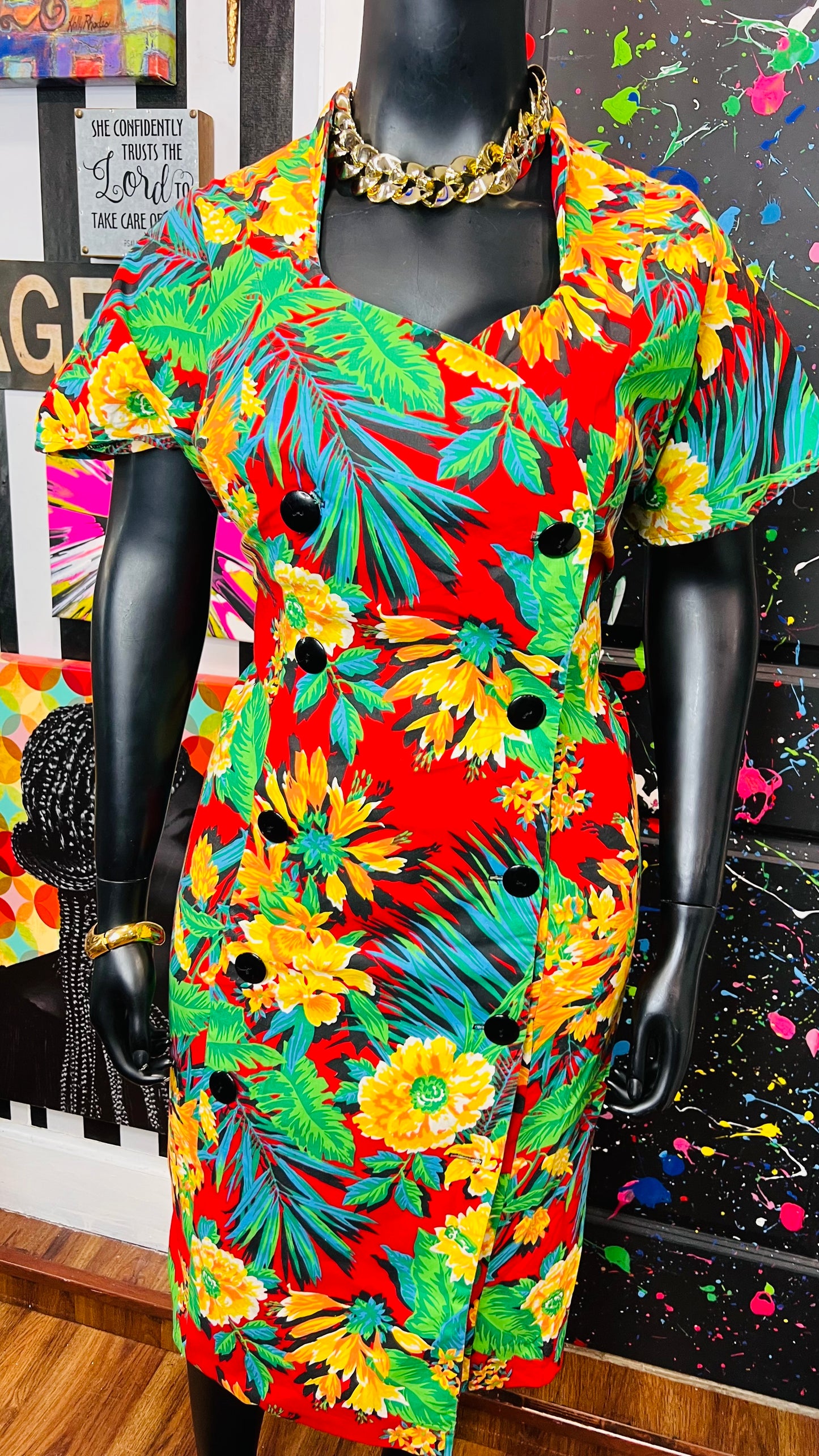 Vintage Vibrant Floral Dress (22)