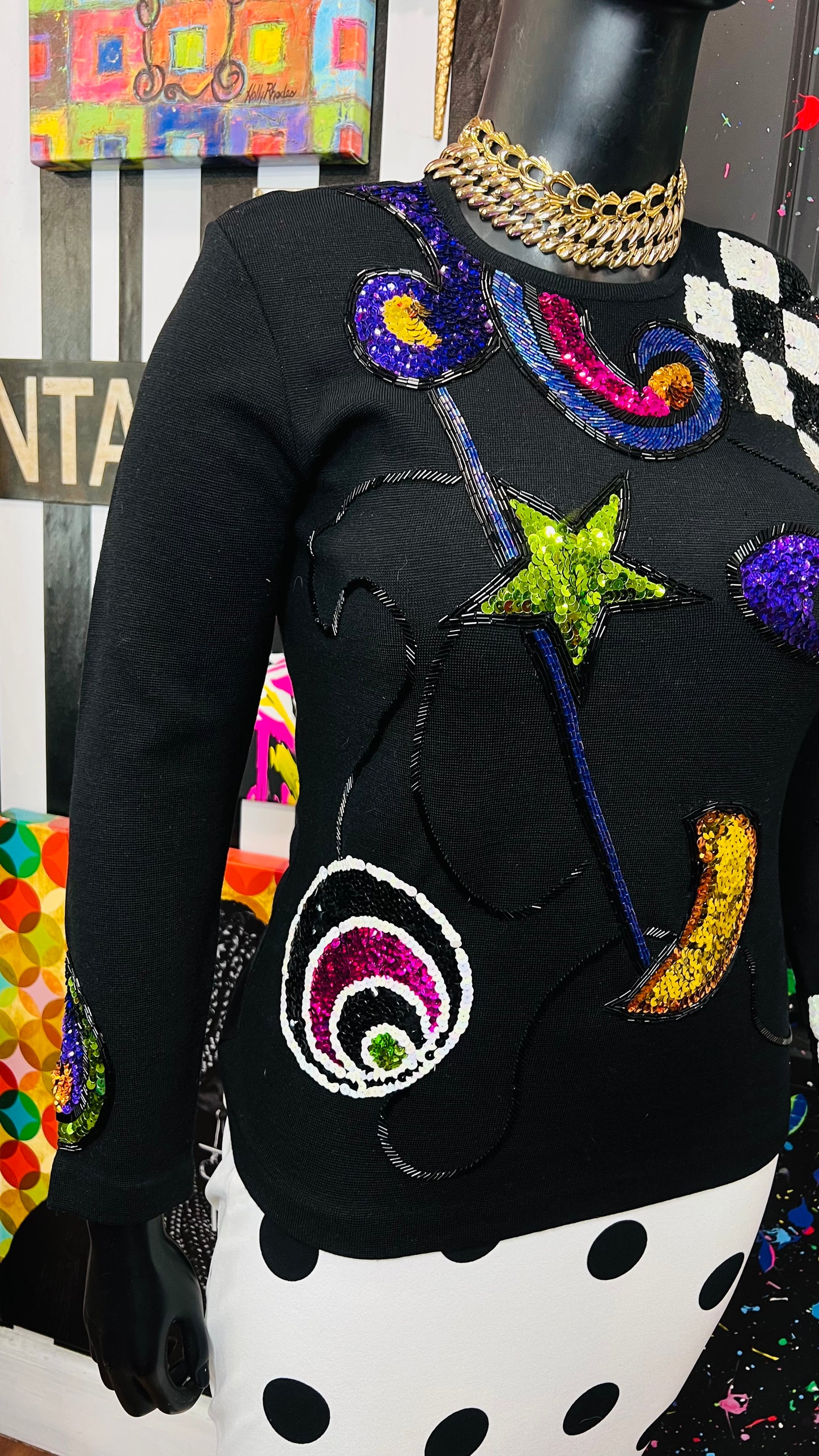 Vintage Sequin Sweater (12/14)