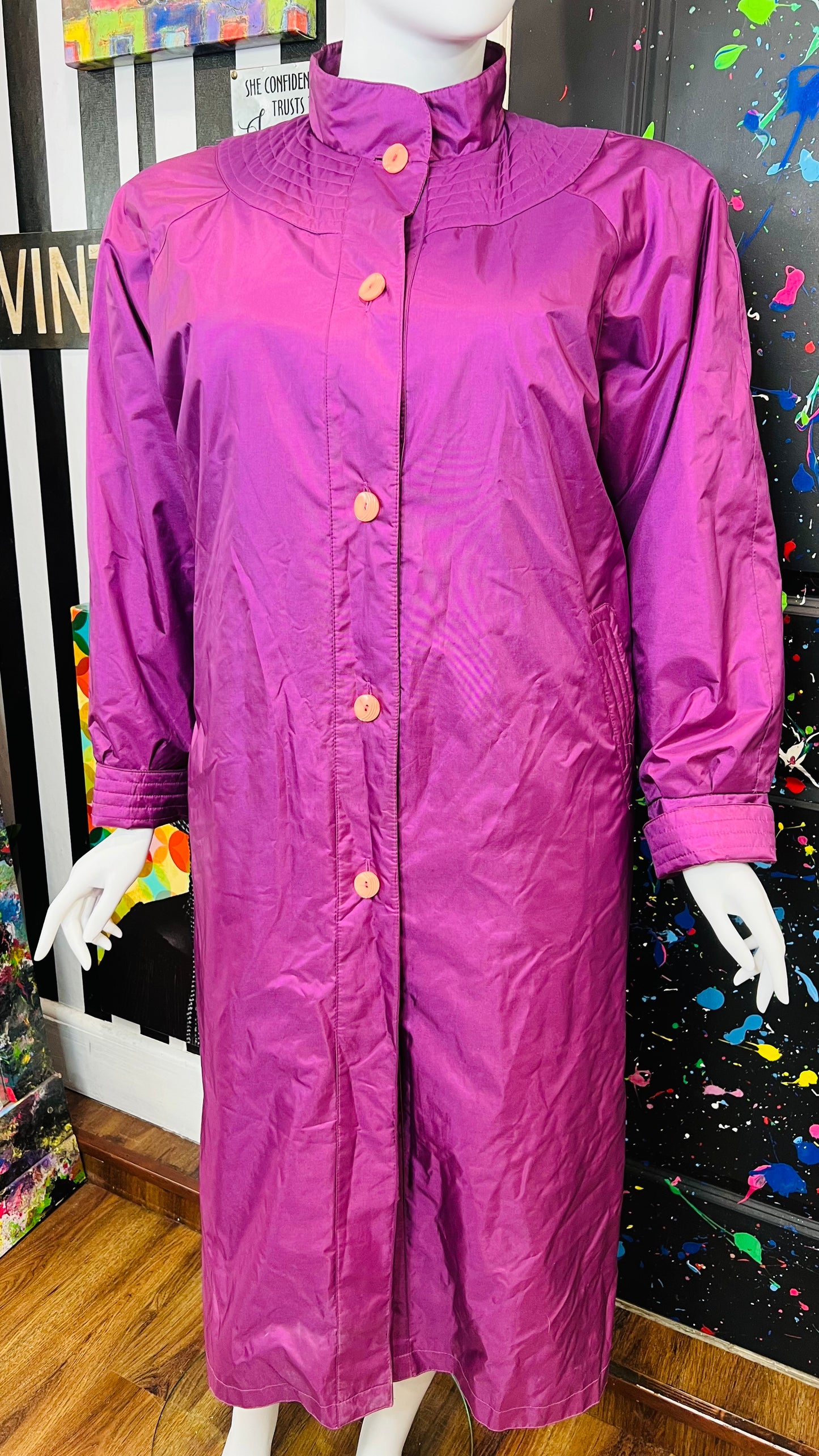 Vintage Puffer Trench Coat (16)