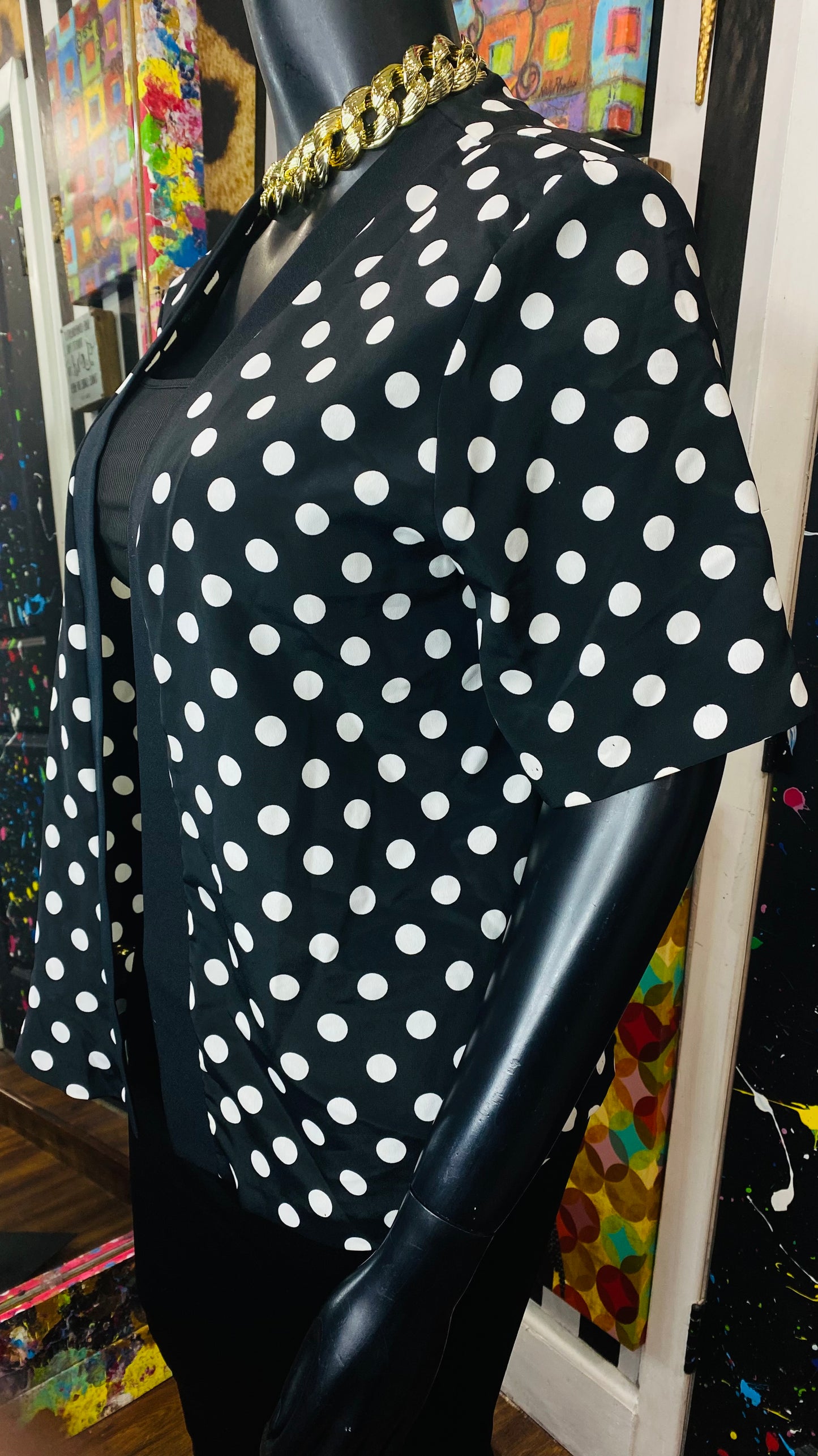Vintage Polka Dot Short Duster (16)