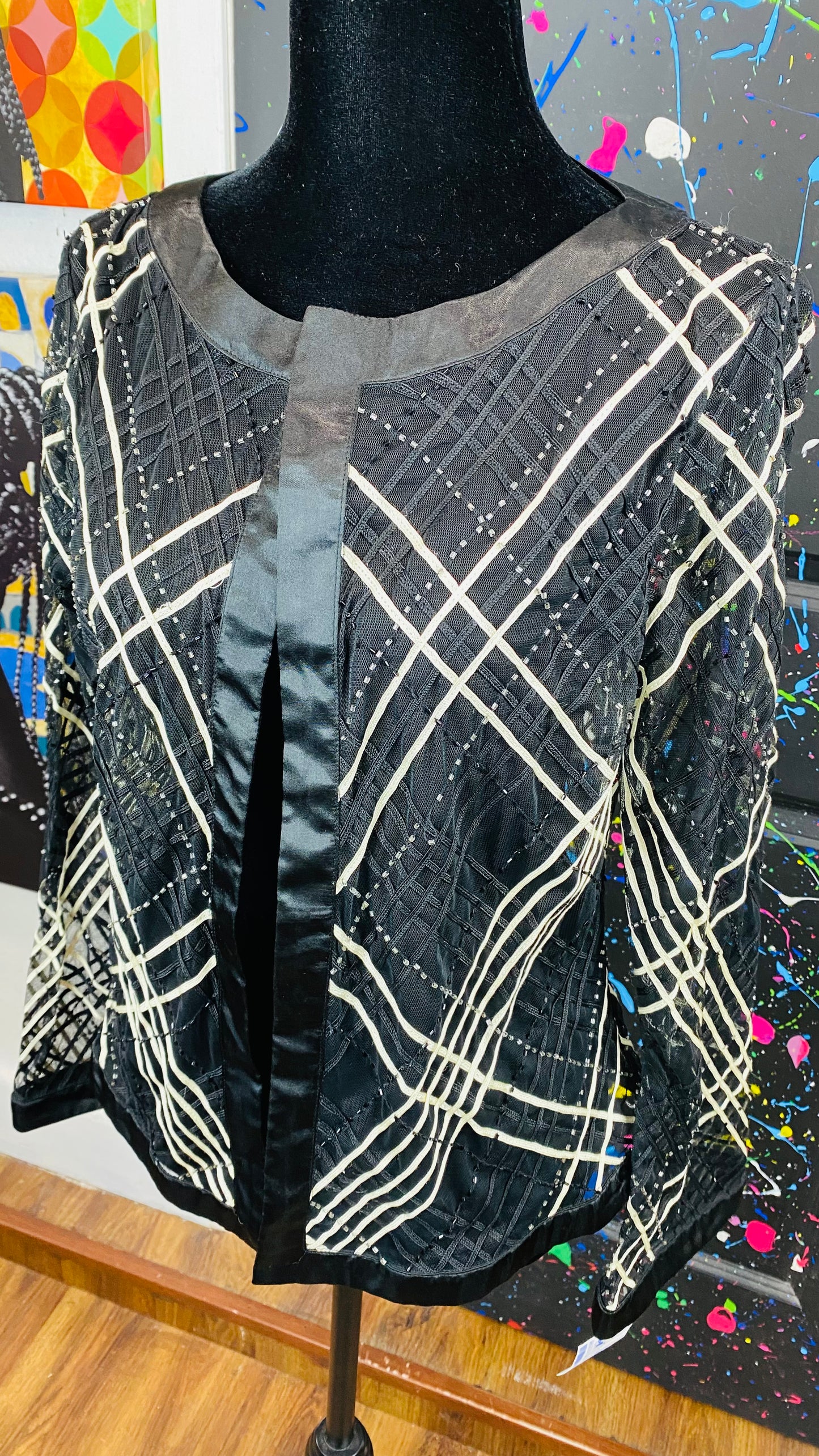 Vintage Sheer Long Sleeve Blazer