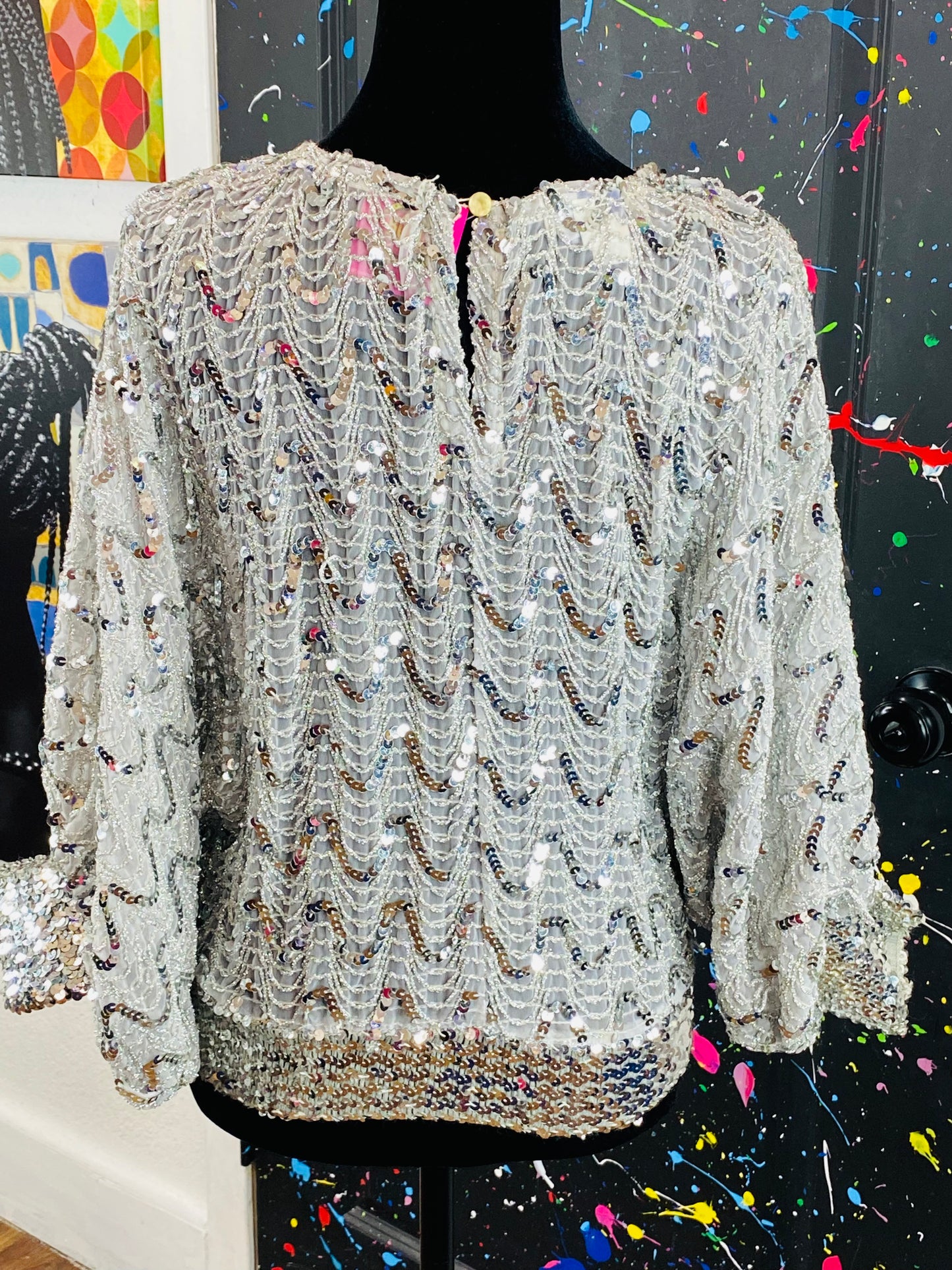 Vintage Sequin Blouse