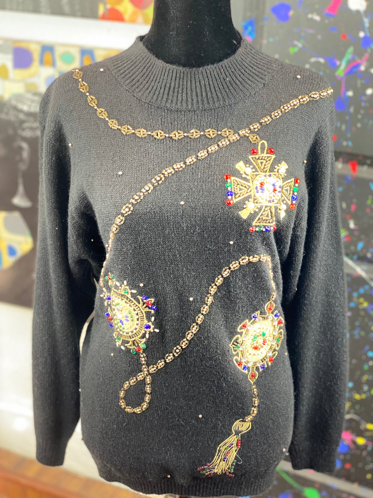 Vintage Sequins Sweater