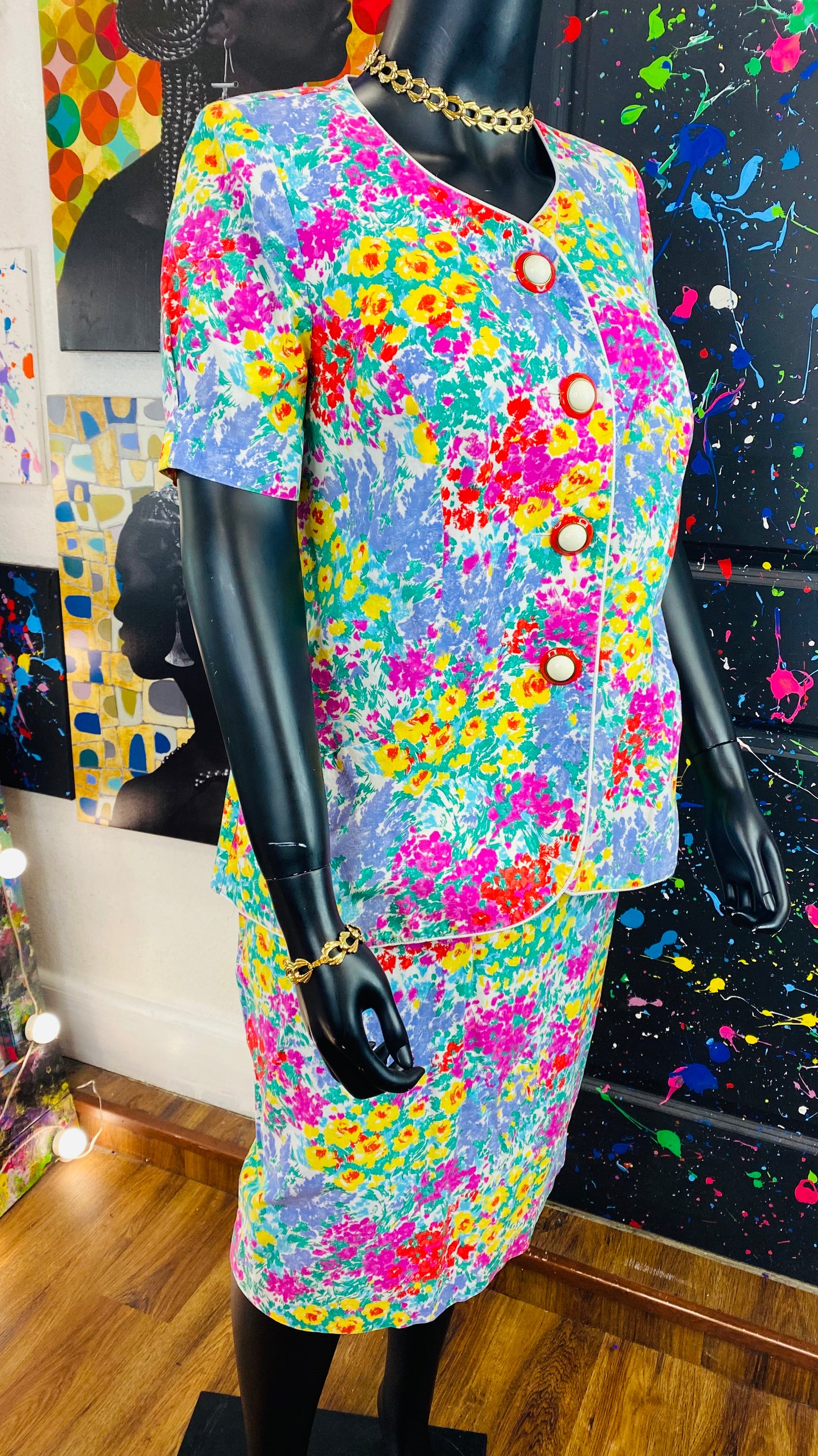 Vintage 2pc Skirt Set