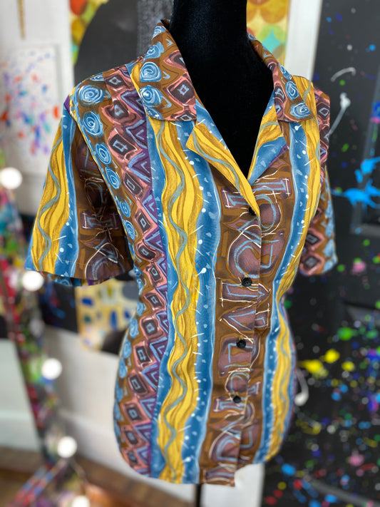 Vintage Short Sleeve Blouse
