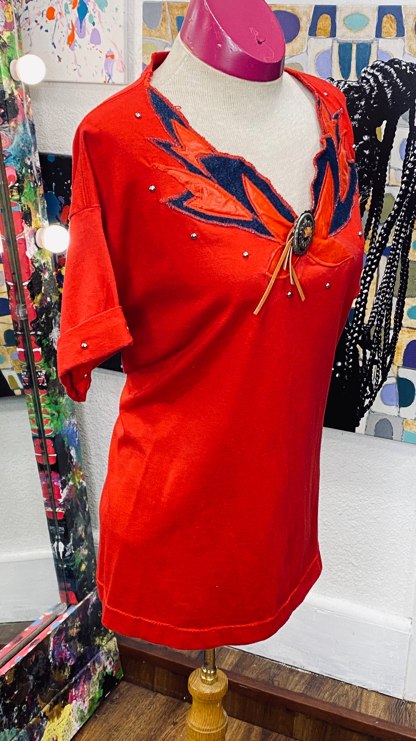 Vintage Red Blouse