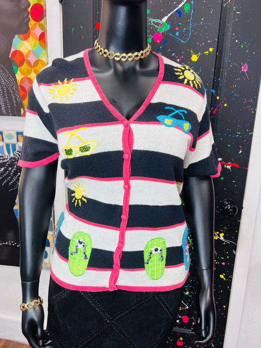 Vintage Short Sleeve Sweater- Deadstock New w/Tags (16)